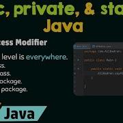 Public Private And Static In Java