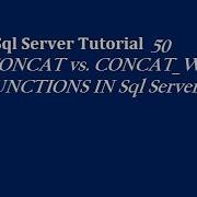 Difference Between Concat And Concat WS In Sql Server