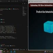Spinning 3D Dice Animation Pure HTML CSS Game UI Design Css3 Html5