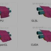 GPGPU Cloth Simulation Using GLSL OpenCL And CUDA