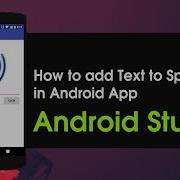 Android Studio Tutorial How To Add Text To Speech In Your Application