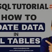 SQL Tutorial 24 How To Update Data In SQL SQL UPDATE Statement