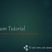 Automating Android App On A Real Android Device With Appium