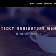 Sticky Navbar On Scroll Sticky Navigation Menu In HTML CSS And JQuery