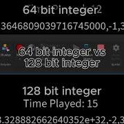 128 Bit Integer Vs 64 Bit Integer Roblox