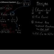 MAT 171 EP 18 Finding The Difference Quotient Of A Rational Function