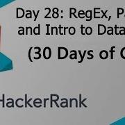HackerRank Day 28 RegEx Pattern And Intro To Databases Java Solution