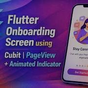 Экран адаптации пользователя Flutter с использованием Cubit PageView анимированный индикатор