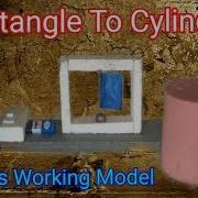 Maths Working Model Rectangle Rotates Its Side To Became A Cylinder
