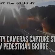 Security Cameras Capture Strike On Kyiv Pedestrian Bridge