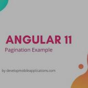 How To Implement Pagination In Angular 11 Application Angular 11 Tutorial Pagination Example