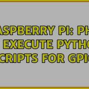 Raspberry Pi PHP To Execute Python Scripts For GPIO 3 Solutions