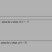 Solve For Input Of A Function Given The Output