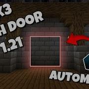 How To Build Flush 3 X 3 Automatic Piston Door Skulk Activated Minecraft Bedrock 1 21