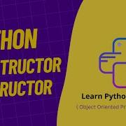 07 Constructor Destructor In Python Class OOPs Concepts In Python
