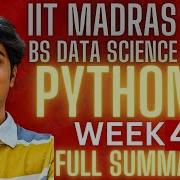 Python Week 4 All Concepts Summarized Most Important Topics Foundation IIT Madras BS Data Science