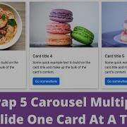 Bootstrap 5 Carousel Multiple Items Responsive