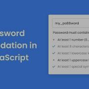 Password Validation Check In HTML CSS JavaScript Password Strength Check In JavaScript