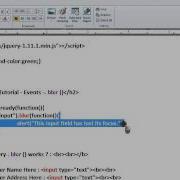 BLUR METHOD IN JQUERY DEMO