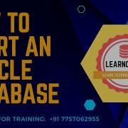 How To Start An Oracle Database Shorts