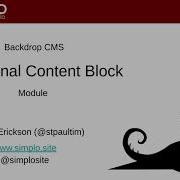 Backdrop CMS Modules Conditional Content Block