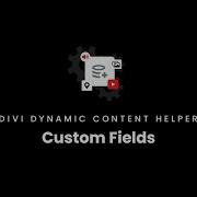 Custom Fields Documentation Divi Dynamic Content Helper Plugin