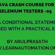 Java Crash Course 05 Java Conditonal Statements Explained Tamil Java For Automation