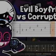 Friday Night Funkin Mod Evil Boyfriend Vs Corrupt Skid Guitar Tutorial TAB
