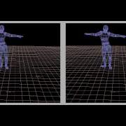 Model Dancing Motion Capture Cross Eyed 3D Wireframe