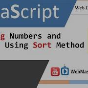 JavaScript Sorting Numbers And String Using Sort Method