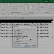Import Multiple Pages From Web With One Query In Excel