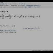 Calculus III With Maple Chapter 3 Implicit Differentiation