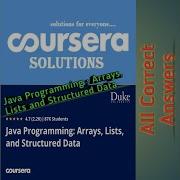 Coursera Answers Java Programming Arrays Lists And Structured Data