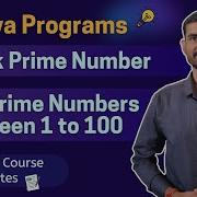 21 Java Program To Check Prime Number Print Prime Numbers From 1 To 100