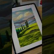 Урок по пейзажам гуашью от Procreate Procreatebrushes Procreatetutorial