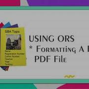 Formatting The CXC SBA Cover Sheets