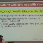 An Erlang Based Framework For The Automatic Testing Of Web Services