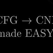 Chomsky Normal Form CNF Conversion Example