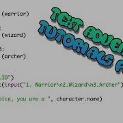 Create Your Own Text Adventure Part 3 Character Select