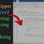 How To Easily Insert Code Snippet Into Word Preserving Format Syntax Highlighting Line Numbers