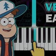 GRAVITY FALLS Theme Song VERY EASY Piano Tutorial