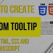 How To Create Custom Tooltip With Javascript Html And Css