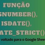 170 FÁCIL FUNÇÃO ISDATE ISNUMBER E ISDATE ISTRICT