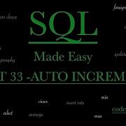 SQL AUTO INCREMENT