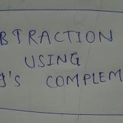 Subtraction Using 9 S Complement B Tech 1 Year Electronic