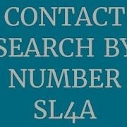 Searching Contact By Number SL4A Android