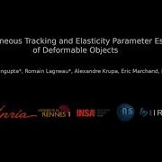 Simultaneous Tracking And Elasticity Parameter Estimation Of Deformable Objects IEEE ICRA 2020