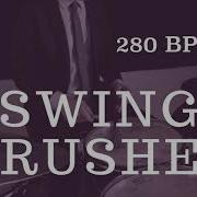 Jazz Drum Brushes Play Along Fast Swing 280 BPM