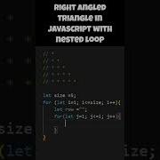Right Angled Triangle In JavaScript With Nested Loop Javascript Rightangle Nestedloop Pattern