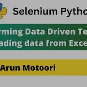 Performing Data Driven Testing By Reading Data From Excel File Selenium Python